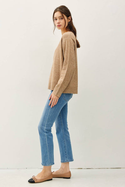 Loyal To Me Wool Blend Sweater - Mocha