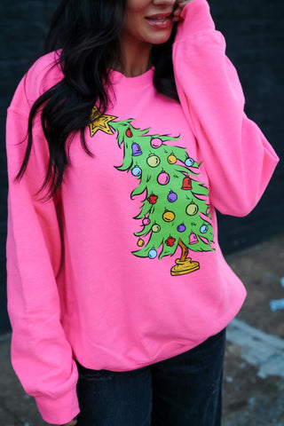 Hot Pink Christmas Sweatshirt