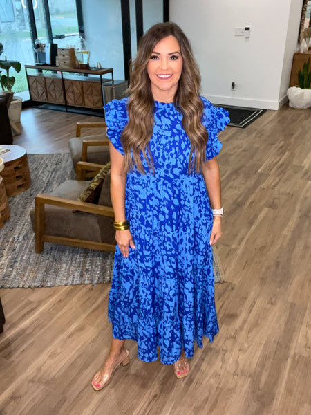 Always In The Lead Maxi Dress - Blue