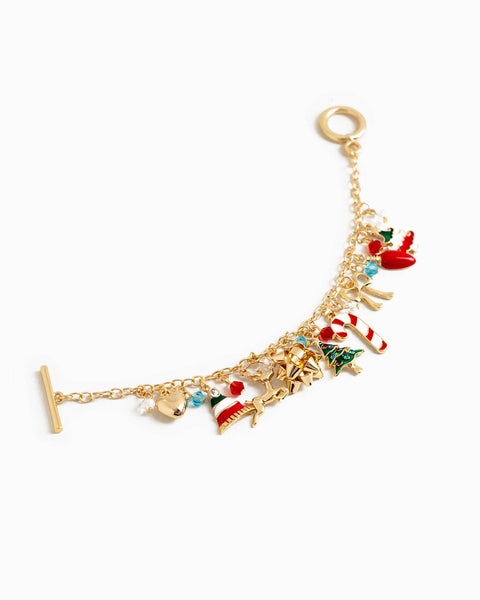 Christmas Ornament Charm Bracelet