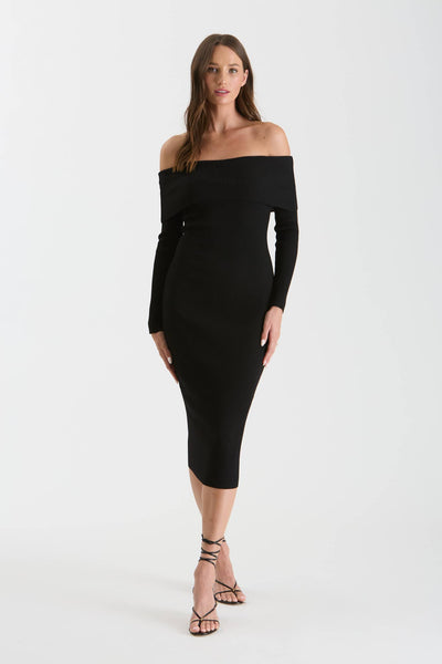 Charlotte Off The Shoulder Dress - Black