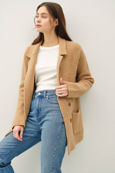 Madeline Sweater Coat - Camel