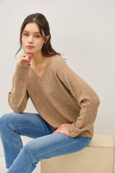 Loyal To Me Wool Blend Sweater - Mocha