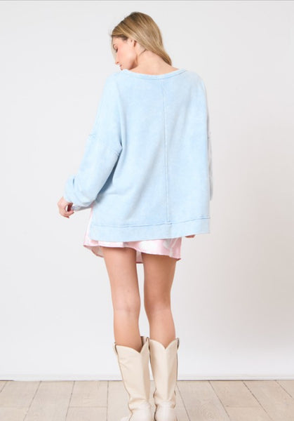 Ribbons and Bows Sweatshirt - Blue