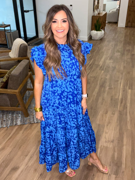 Always In The Lead Maxi Dress - Blue