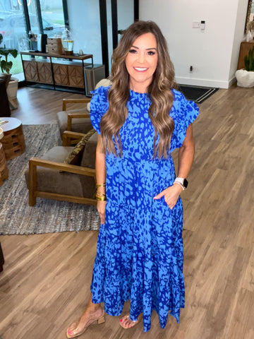 Always In The Lead Maxi Dress - Blue