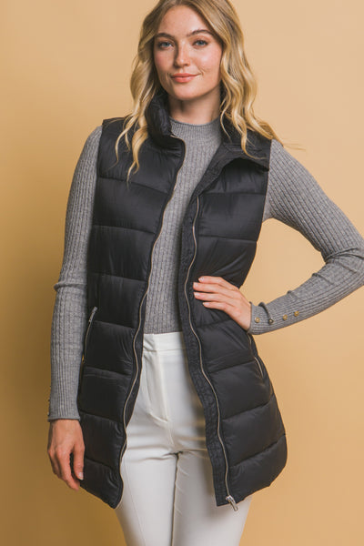 Fay Puffer Vest - Black