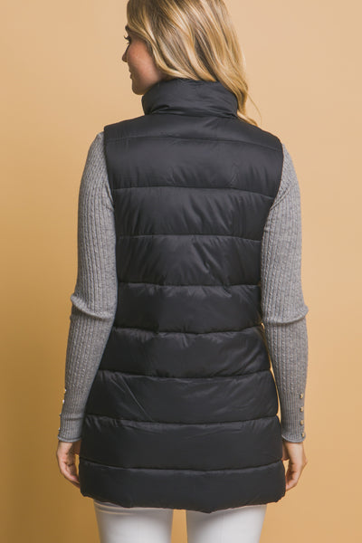 Fay Puffer Vest - Black