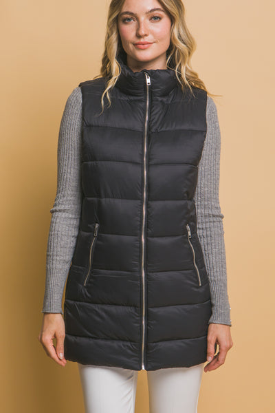 Fay Puffer Vest - Black