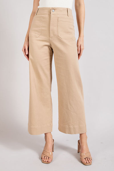 Lainey Wide Leg Pants - Taupe