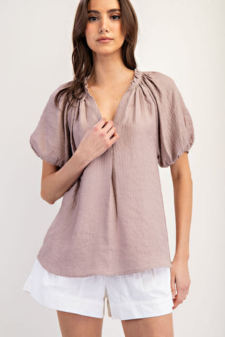 On The Rise Top - Taupe