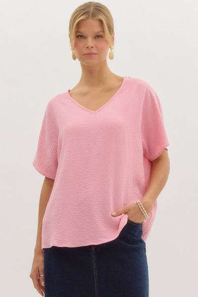 Always On The Go Top - Light Pink