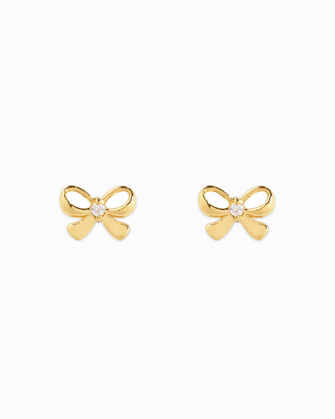 Dainty Bow with CZ and Pearl Earring Set of 3