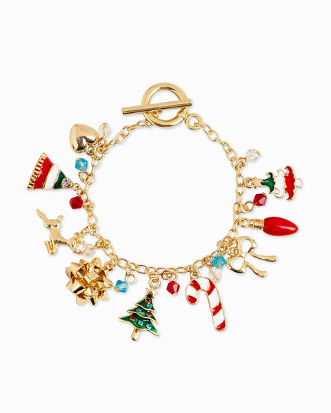 Christmas Ornament Charm Bracelet