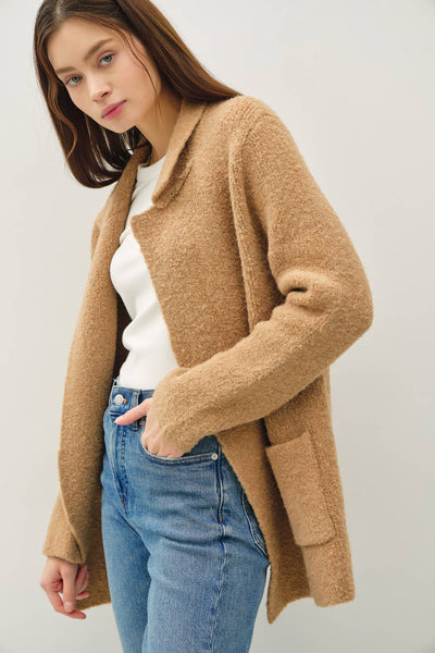 Madeline Sweater Coat - Camel