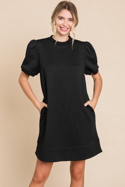 On A Good Note Dress- Black