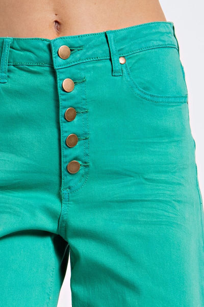 Big Ambitions Button Front Pants - Green