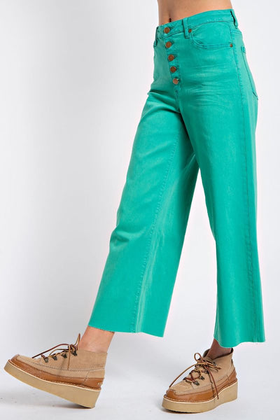 Big Ambitions Button Front Pants - Green