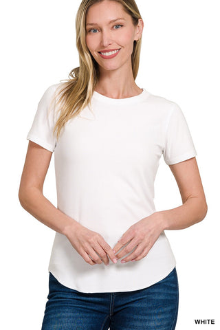 Kinsley Ribbed Top - White