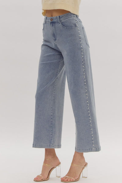 Lucia Pearl Trim Jeans