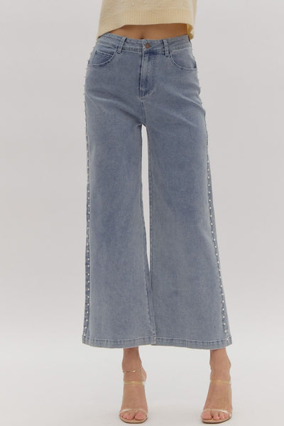 Lucia Pearl Trim Jeans