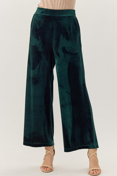 Magic In Me Velvet Pants - Hunter Green