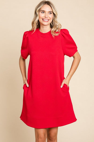 On A Good Note Dress- Red