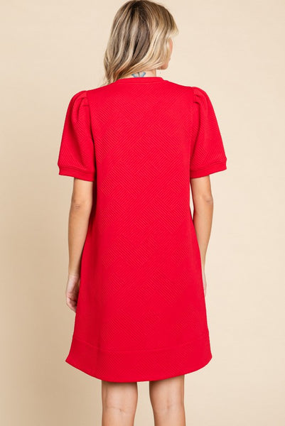 On A Good Note Dress- Red