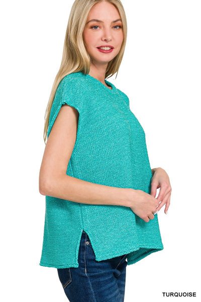 Sloane Sleeveless Sweater - Turquoise