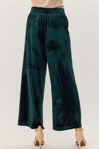 Magic In Me Velvet Pants - Hunter Green